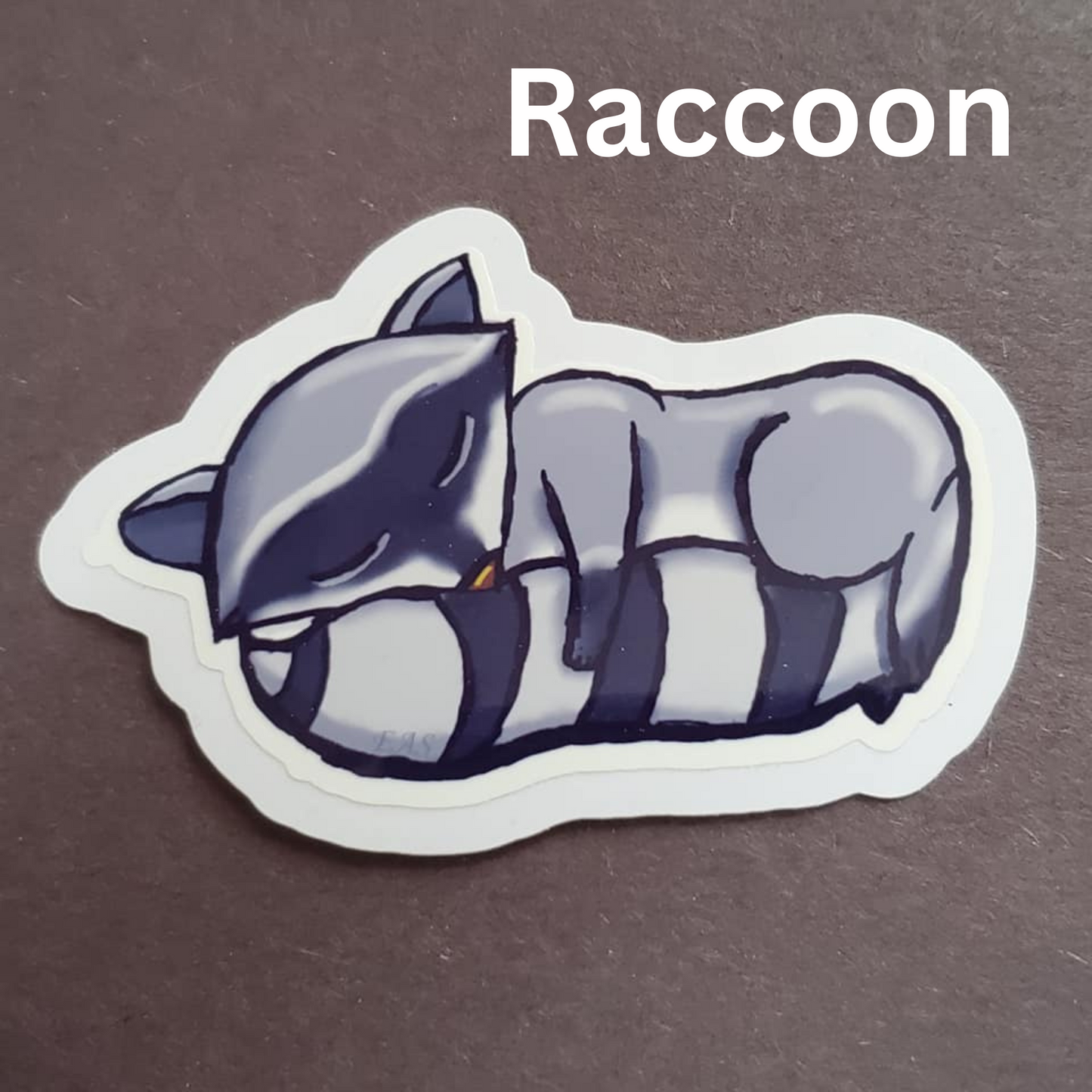 Hand Drawn Sleepy Animal Stickers 3-inch