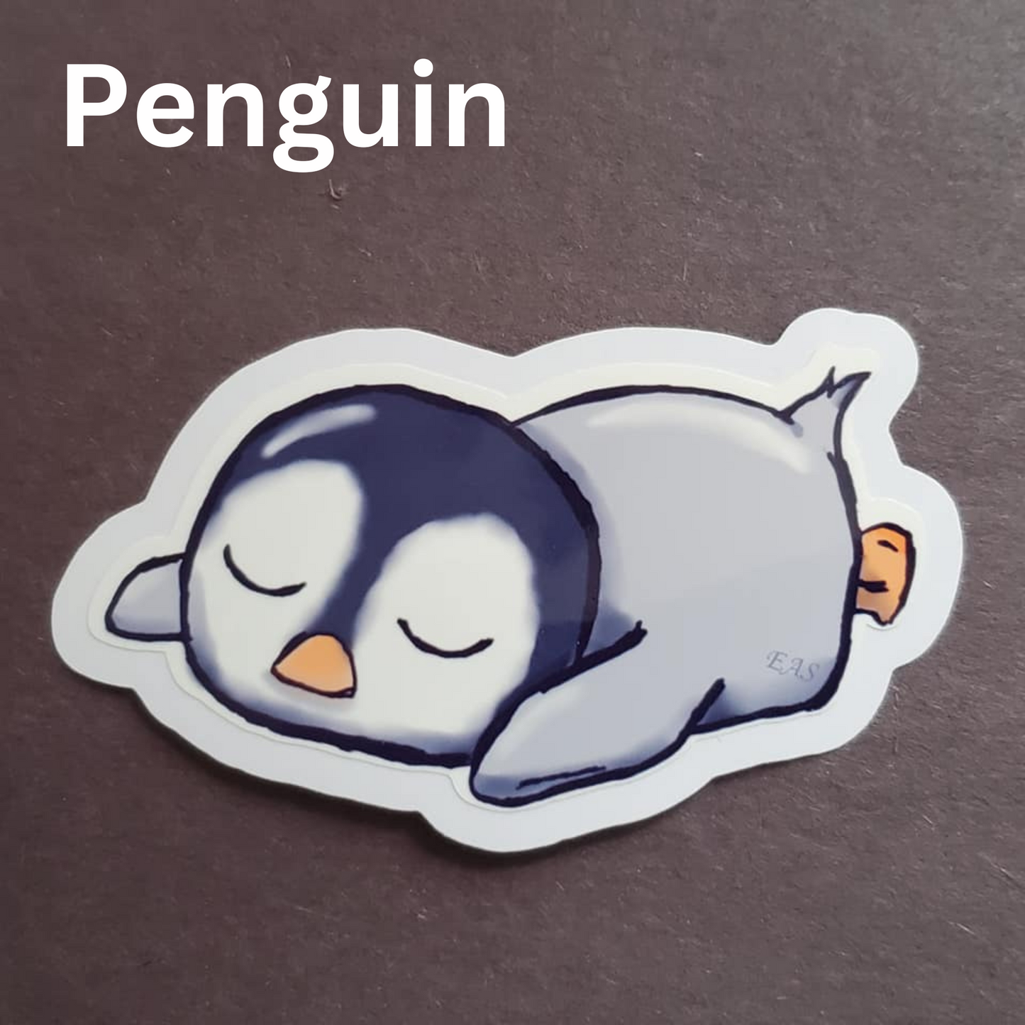 Hand Drawn Sleepy Animal Stickers 3-inch