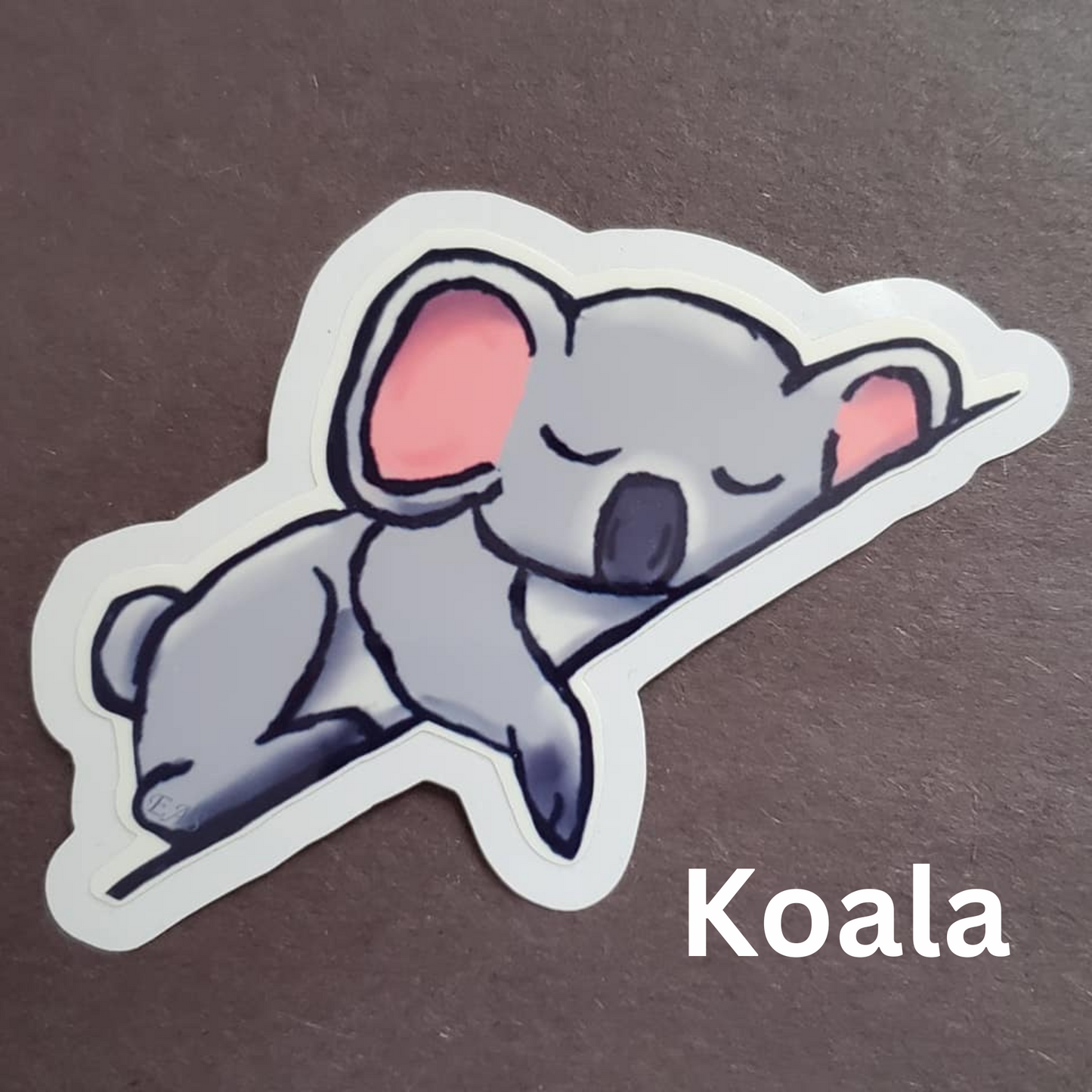 Hand Drawn Sleepy Animal Stickers 3-inch