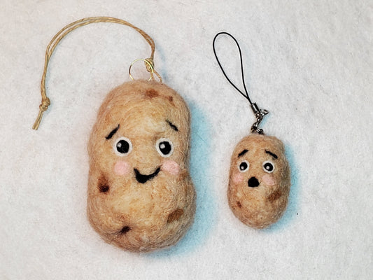 PDF Needle Felted Whimsical Potato Ornament and Keyring Tutorial
