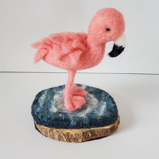 Needle Felted Flamingo