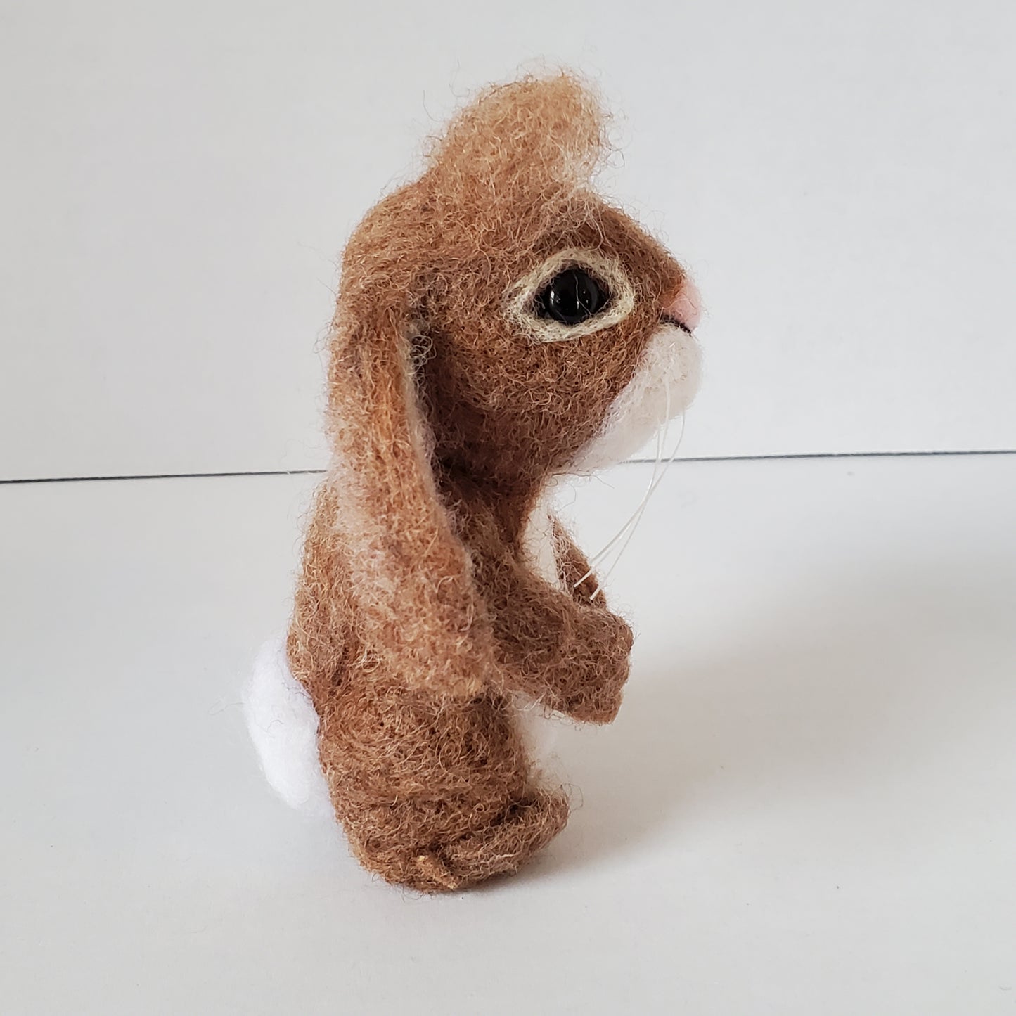 Needle Felted Bunny in Daisy Pot