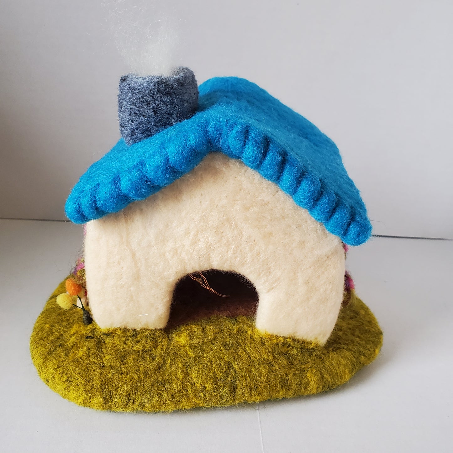 Needle Felted Spring Cottage - Lights Up