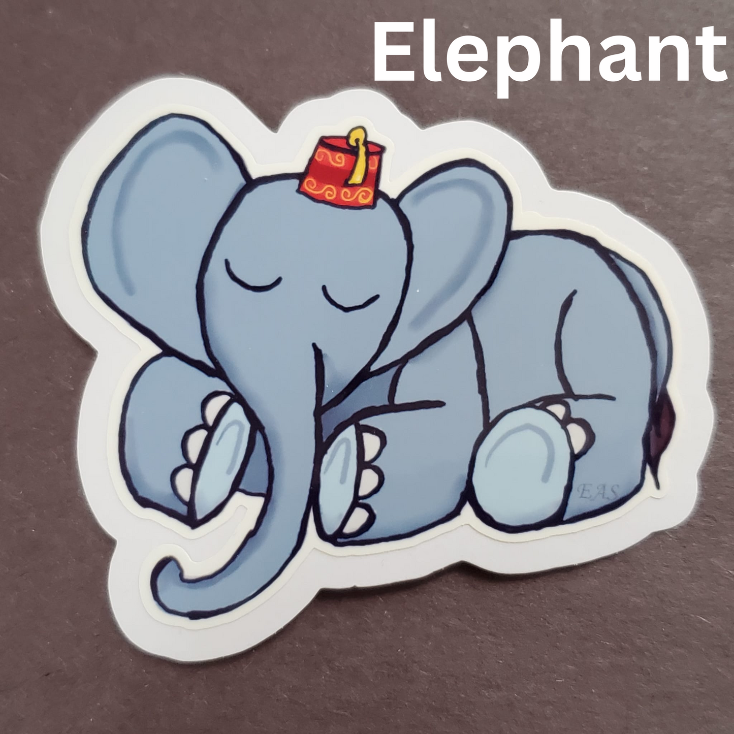 Hand Drawn Sleepy Animal Stickers 3-inch