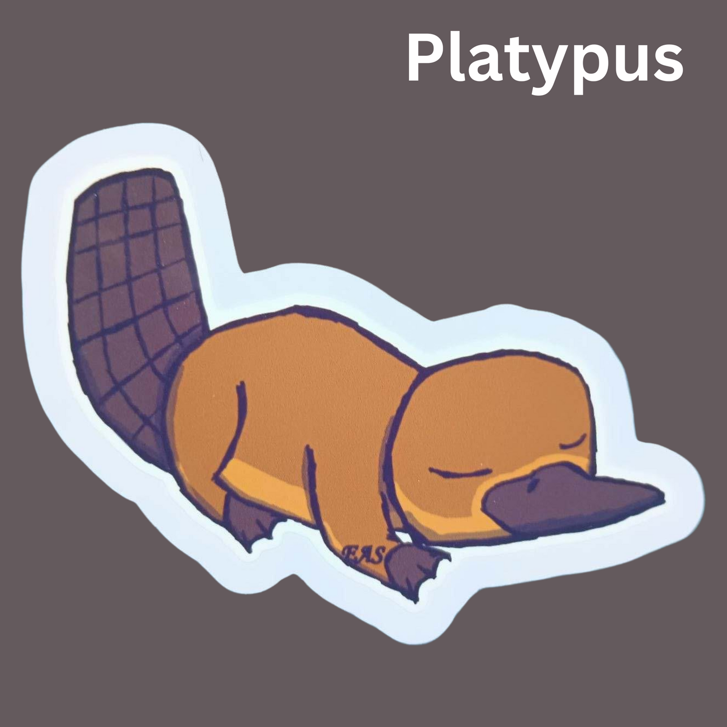 Hand Drawn Sleepy Animal Stickers 3-inch