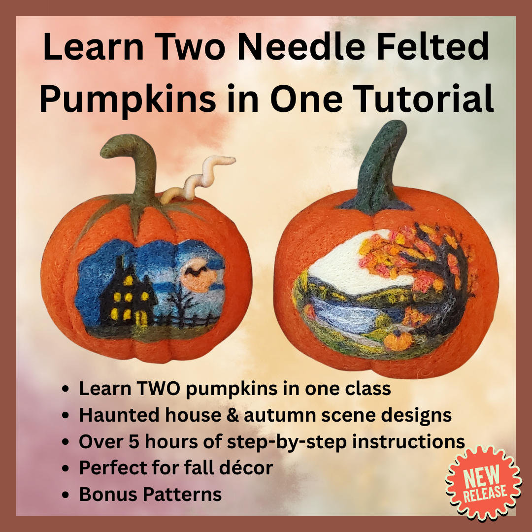 Needle Felted Pumpkin Tutorials