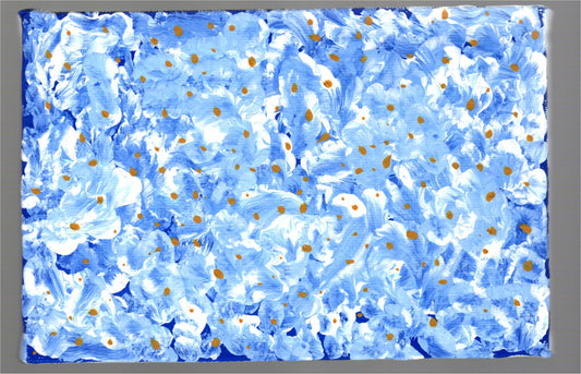 Blue Waves Acrylic Painting