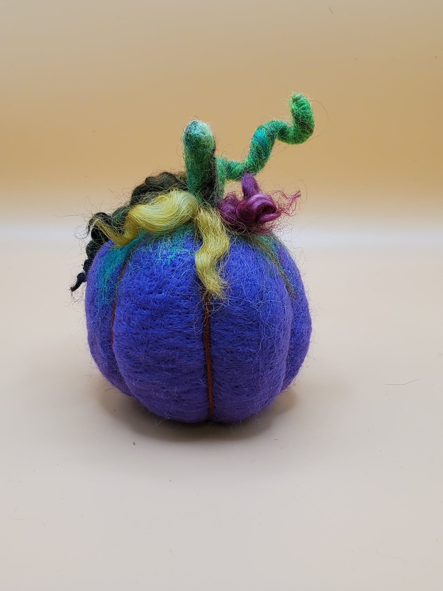 Needle Felted Purple Pumpkin