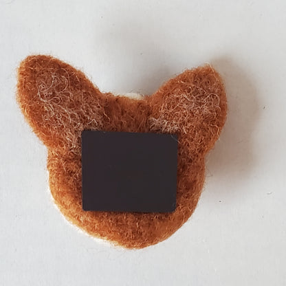 Needle Felted Corgi Magnet
