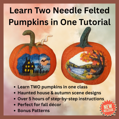 Needle Felted Pumpkin Tutorials