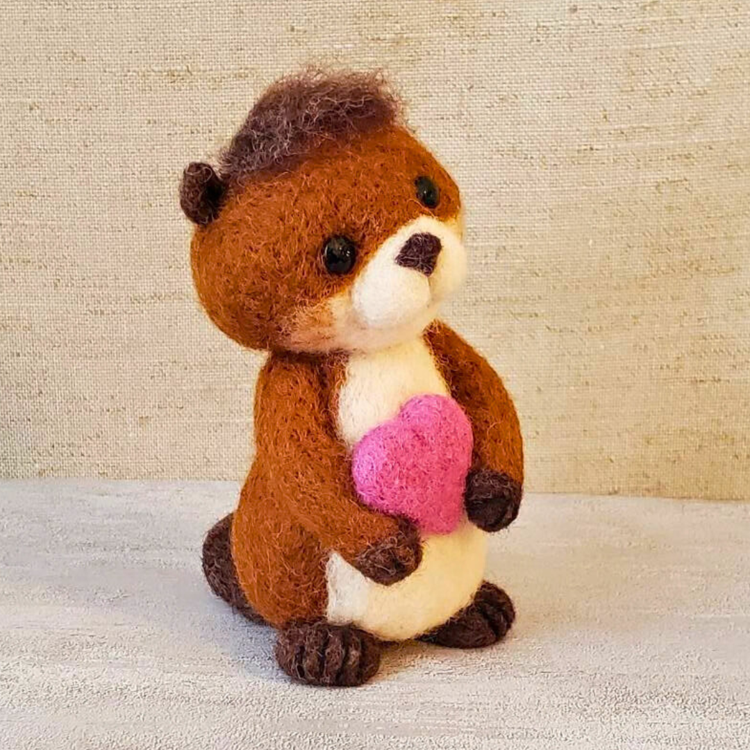 Gus the Needle Felted Groundhog