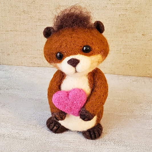 Gus the Needle Felted Groundhog
