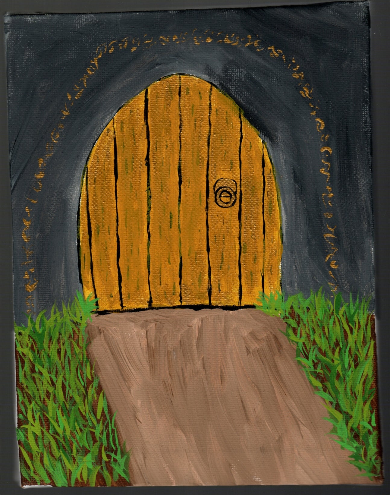 Golden Door Acrylic Painting