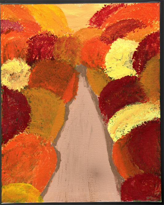 Fall Path Acrylic Painting