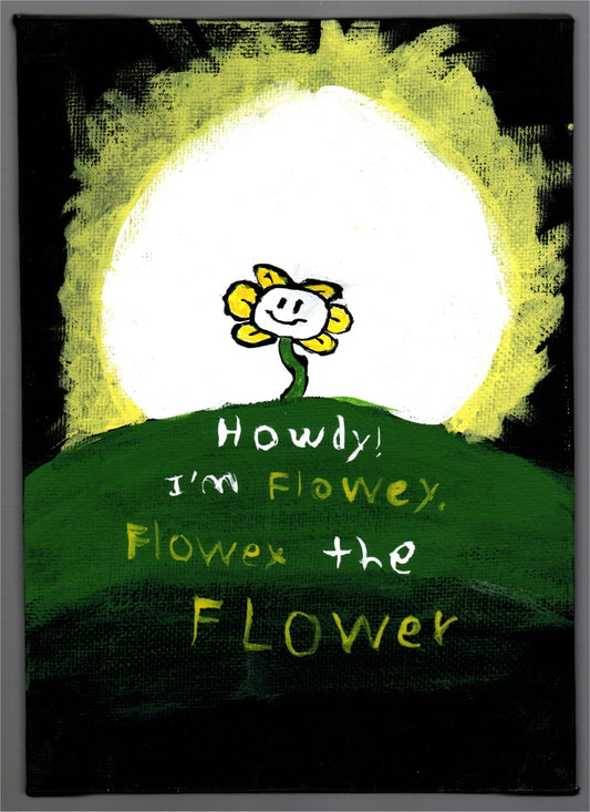 Flowey From Undertale Acrylic Painting